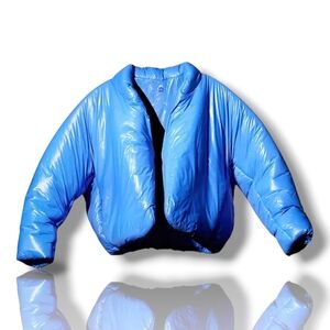 Yeezy YZY x GAP Round Blue Oversized Puffer Jacket Men's Size Medium 48 Unisex